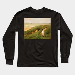 dune near nordwijk with child 1906 - Max Liebermann Long Sleeve T-Shirt